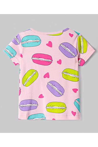 Bonfino Bonfino 100% Cotton All Over Burgers Printed Half Sleeves Pyjama Set - Pink