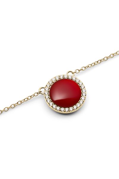 Daniel Wellington Audrey Red Agate Halskette Dw00401440