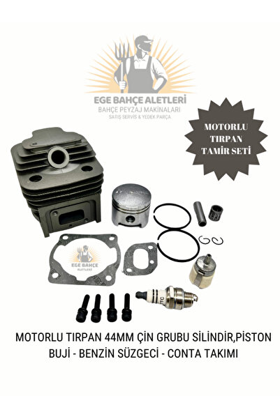 egebahcealetleri MOTORLU TIRPAN 44MM ÇİN GRUBU SİLİNDİR,PİSTON BUJİ BENZİN SÜ...