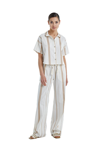 Blackspade Γυναικείο Crop πουκάμισο 60404 - Μπεζ