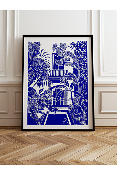 HOMEPACK Tekli Ahşap Çerçeveli Tablo Tek Parça Poster Tablo TK/875