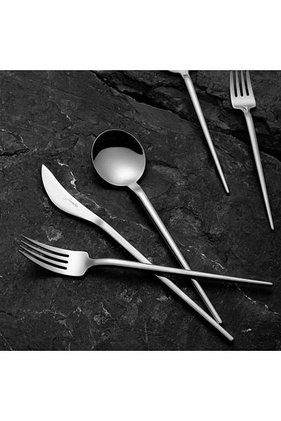 Jumbo 4400 Fallen 84 Piece 12-Person Steel Cutlery Set