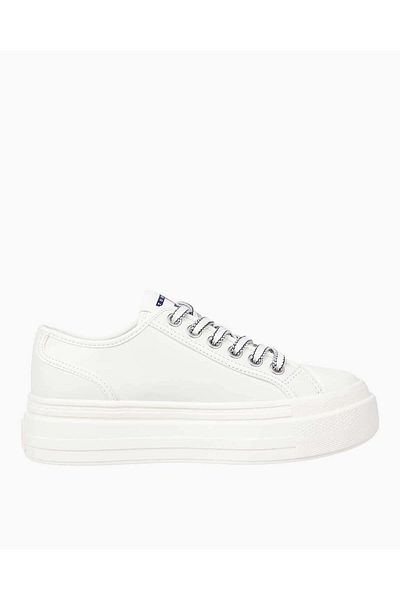 Tommy Hilfiger Bílé dámské tenisky sportovního stylu – šněrování, logo značky EN0EN02714-YBL