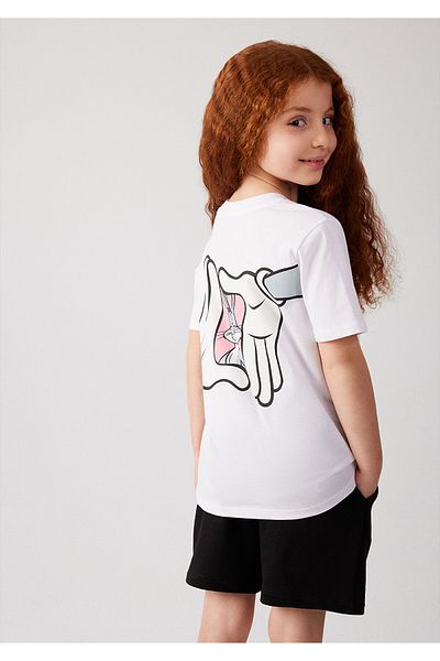 Mavi Tricou alb cu imprimeu Bugs Bunny, cu potrivire obișnuită / Regular fit7610160-620