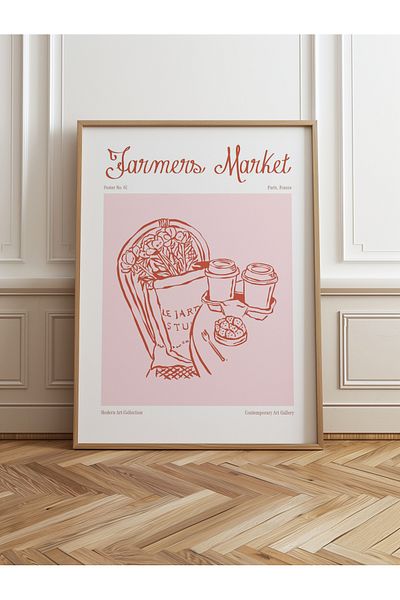 HOMEPACK Единична картина в дървена рамка, единичен плакат, картина TK/873