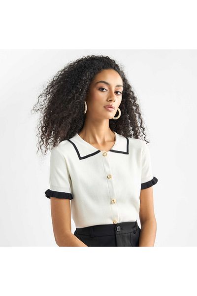 FAV Solid Shirt With Contrast Detail