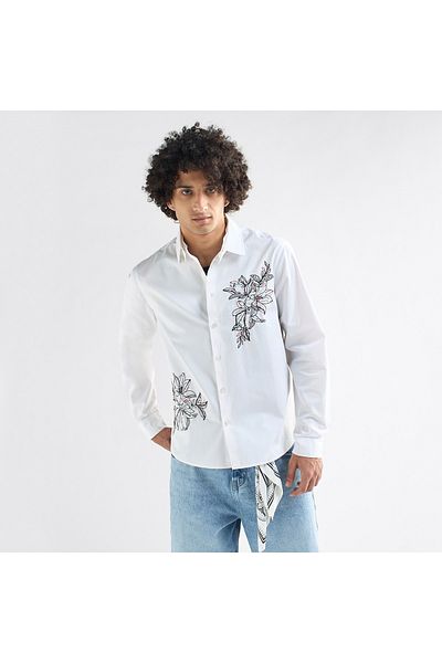 FAV Floral Print Shirt With Long Sleeves