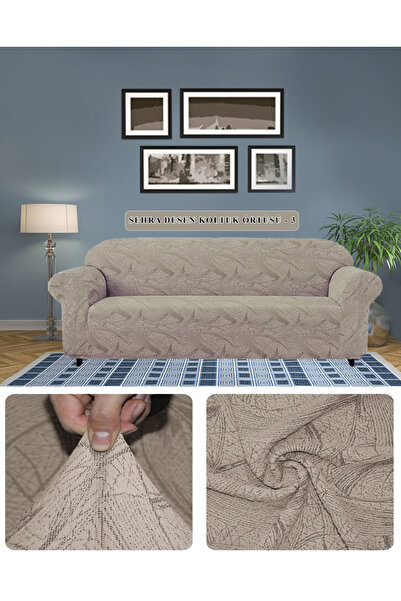 upmall Husa de canapea flexibila si lavabila din Jacquard pentru 3 persoane -...