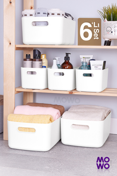 Mowo Home Alegra 6'lı set Dolap Içi Düzenleyici Sepet, Dekoratif Saklama Kutu...