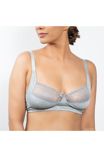 Aadaraya Set Of 3 - Laced Balconette Bra With Hook And Eye Closure