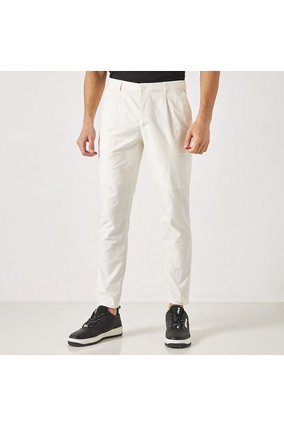 Iconic Solid Trousers With Button Closure And Pockets