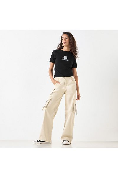 2Xtremz Wide Leg Cargo Jeans With Pockets