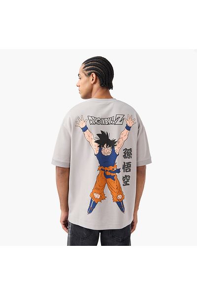 SP Characters Dragon Ball Z Print Crew Neck T-shirt With Short Sleeves