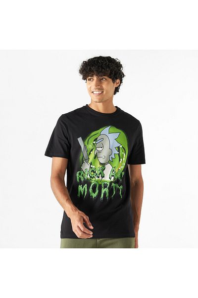 SP Characters Rick And Morty Print T-shirt With Crew Neck And Short Sleeves