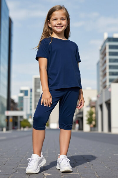 Cloise Indigo Children's Capri Leggings Cotton and Lycra Stretchy