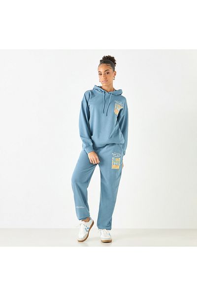 SP Characters Henri Edmond Cross Print Hooded Sweatshirt With Long Sleeves