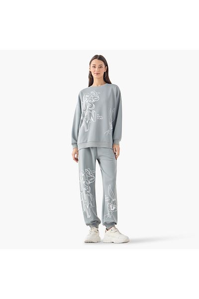 SP Characters Bugs Bunny Print Joggers With Pockets And Elasticated Waistband