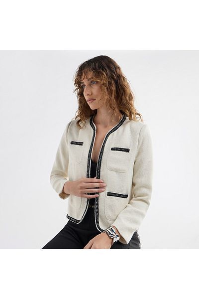 FAV Textured Blazer With Long Sleeves And Pockets
