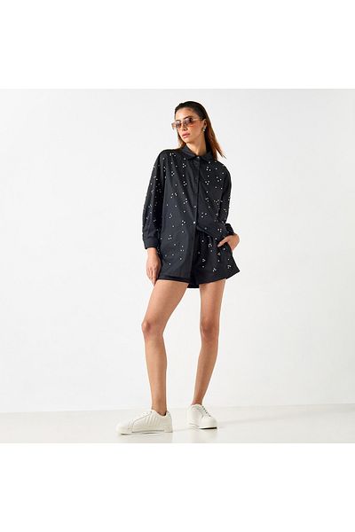 2Xtremz Embellished Shorts With Elasticated Waistband