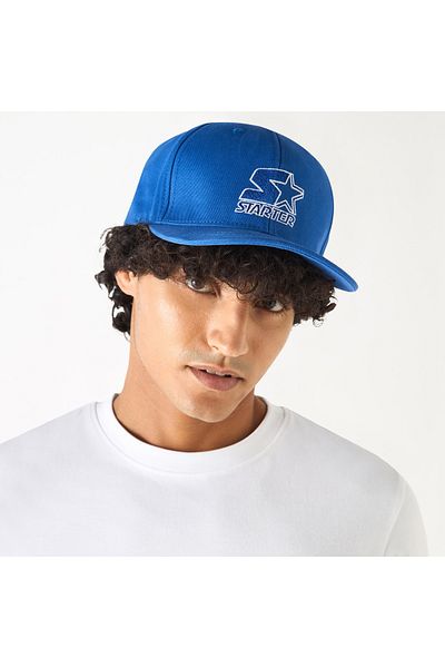 Starter Logo Embroidered Cap With Buckled Strap Closure