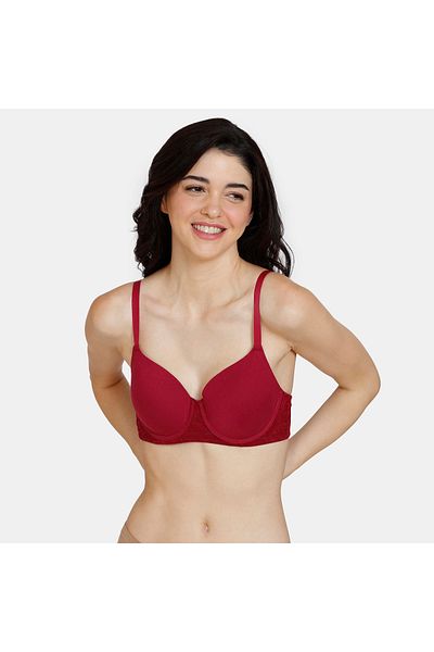 Zivame Padded Wired Bra With Hook And Eye Closure