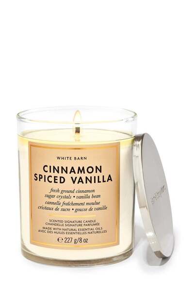 Bath & Body Works Cinnamon Spiced Vanilla Signature Single Wick Candle
