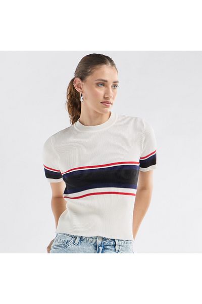 FAV Colourblock Crew Neck T-shirt With Short Sleeves