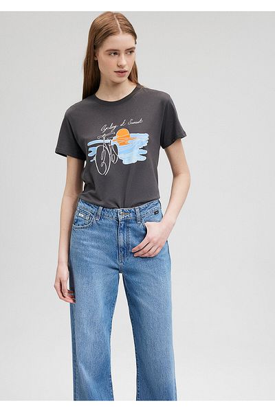 Mavi Cycling printed Anthracite T-shirt Slim Fit / Slim Fit1612397-70087