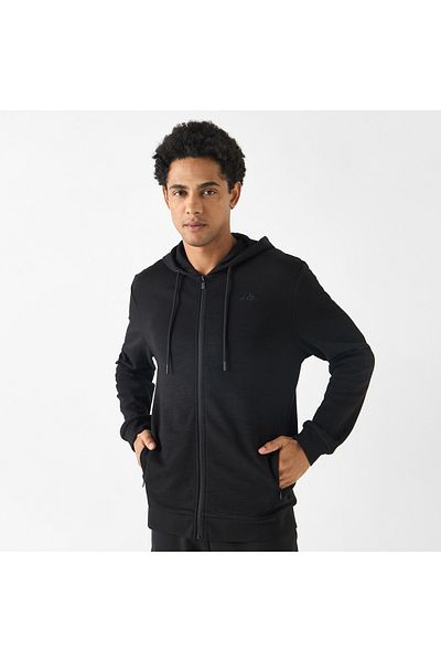Kappa Logo Embroidered Zip Through Hoodie With Pockets