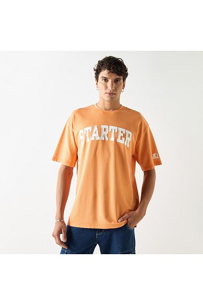 Starter Logo Print Crew Neck T-shirt With Short Sleeves