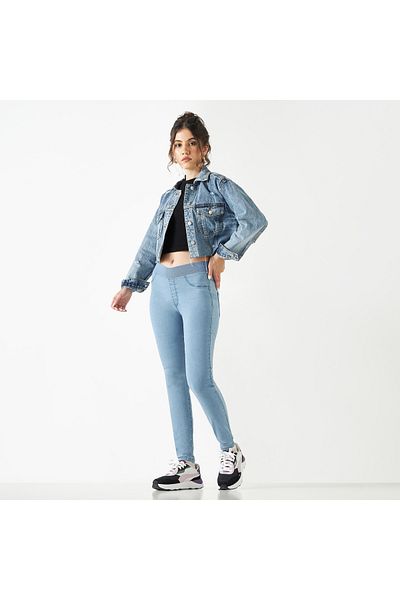 Lee Cooper Lastikli Bel Bantlı Kot Jeggings