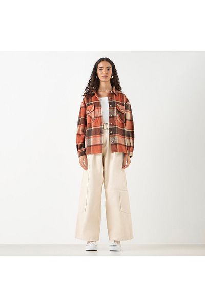 Lee Cooper سترة منقوشة بأكمام طويلة وجيوب
