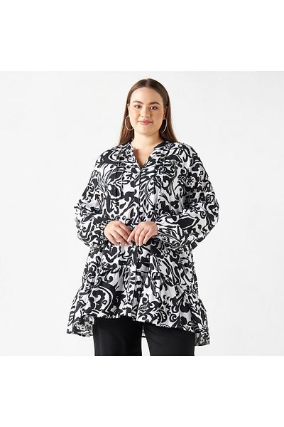 2Xtremz All-over Print Tunic With Long Sleeves