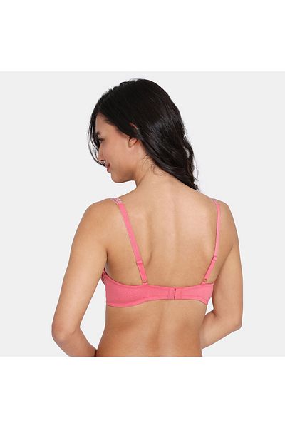 Zivame Lace Detail Bra With Hook And Eye Closure