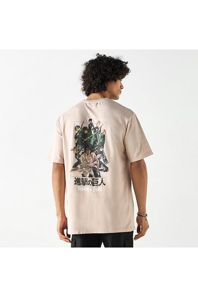 SP Characters Attack On Titan Crew Neck T-shirt With Short Sleeves