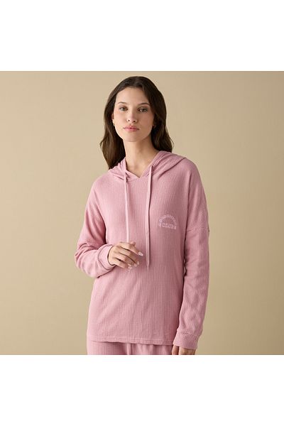 FAV Waffle Textured Long Sleeves Hoodie With Elasticated Joggers Set