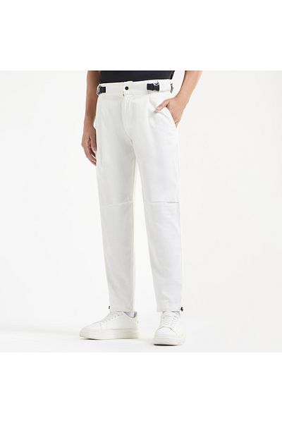 FAV Textured Regular Fit Flexi Waist Trousers With Belt Detail And Pockets