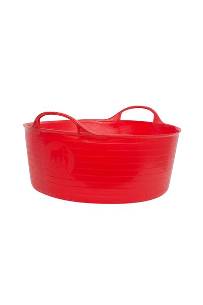 Red Gorilla غوريلا حمراء - أحواض غوريلا وأحواض سوداء معاد تدويرها - صغيرة ضحلة 15 لترًا - حمراء