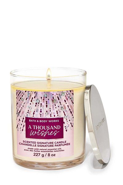 Bath & Body Works شمعة ألف أمنية ذات الفتيل الواحد
