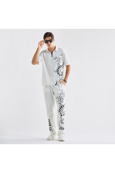 FAV Dragon Print Relaxed Fit Joggers With With Flexi Waist And Pockets