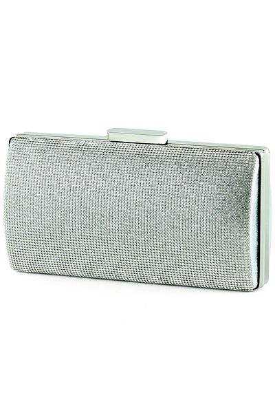 Erkan Saçmacı Βραδινό Τσάντα Clutch με Μεταλλική Λαβή Lame Crystal Stone