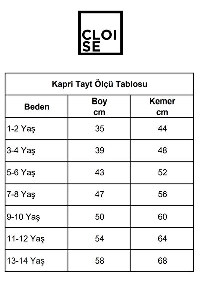 Cloise Şeker Pembe Çocuk Kapri Tayt Pamuklu ve Likralı Esnek