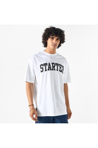 Starter Logo Print Crew Neck T-shirt With Short Sleeves