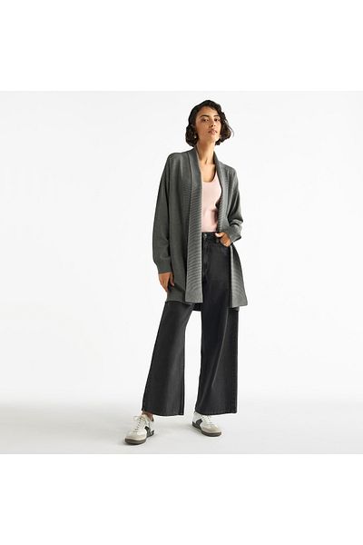FAV Open Front Longline Cardigan