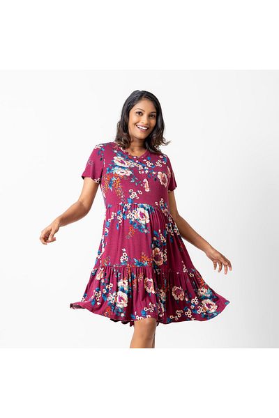 Aadaraya All-over Floral Print Maternity Sleepshirt