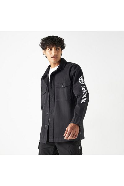 ECKO Unltd Logo Print Utility Shirt With Pockets