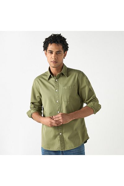 Lee Cooper قميص بقصّة عادية وأكمام طويلة وجيب