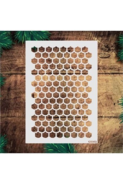 STENCİLTASARIM Stencil Tasarım Ge003 Şıngıl , Çatı Desen Duvar Ahşap Cam Boyama Deseni