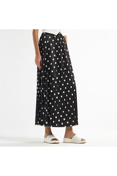 FAV All-over Polka Dot Print A-line Skirt With Elasticated Waistband