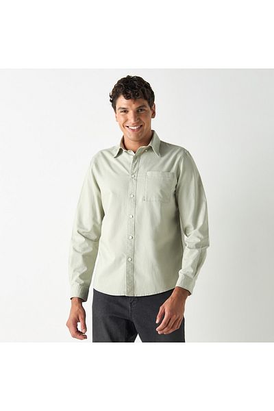 Lee Cooper Shirt With Long Sleeves And Button Placket